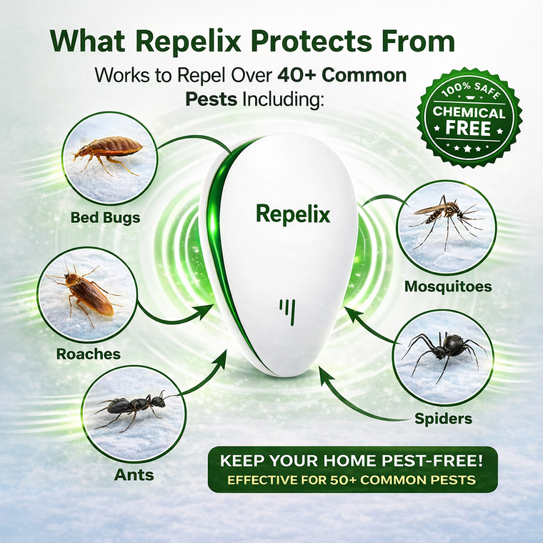 Repelix ultrasonic pest repeller — chemical-free, pet-safe